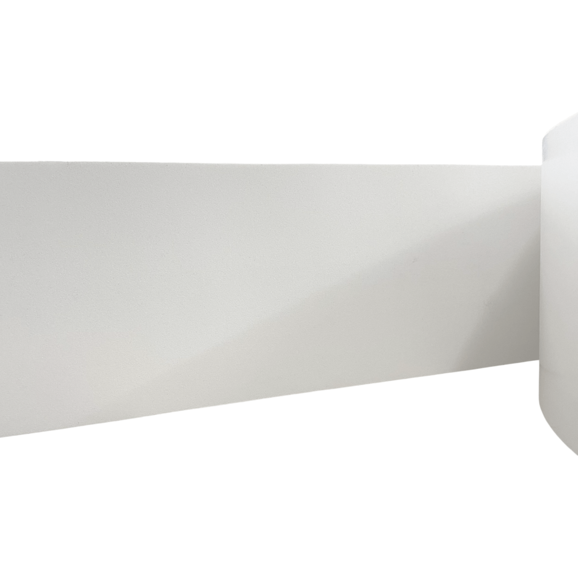 Moldura Rodameio Eva Autocolante Liso 15cm x 5mm Branco