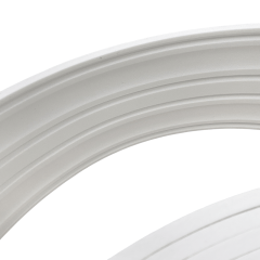 Moldura Rodameio Eva Autocolante Terra 12cm x 8mm Branco
