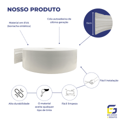 Moldura Rodameio Eva Autocolante Terra 15cm x 8mm