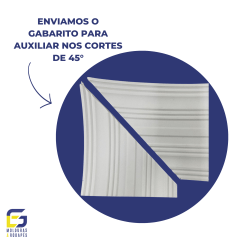 Moldura Rodameio Eva Autocolante Terra 20cm x 8mm Branco