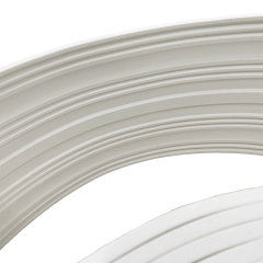 Moldura Rodameio Eva Autocolante Terra 20cm x 8mm Branco
