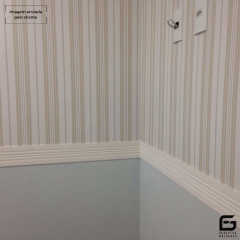 Moldura Rodameio Eva Autocolante Urânio 10cm x 5mm Branco
