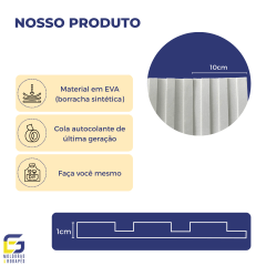 Painel Ripado Flex 10cm x 1cm Branco