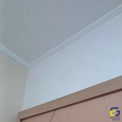 Moldura Teto Rodateto Eva Autocolante Flexível E4 5cm x 1,5cm Branco
