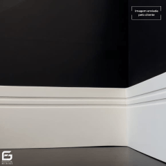 Rodapé Eva Autocolante Flexível Boracéia 20cm x 1cm Branco