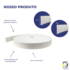Liso 7cm x 1cm Branco