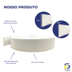 Liso 12cm x 1,5cm Branco