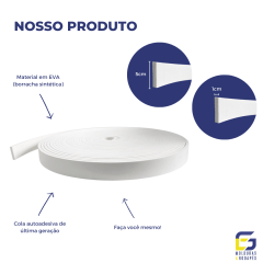Liso 5cm x 1cm Branco