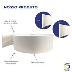 Rodapé Eva Autocolante Flexível Maresia 20cm x 1,5cm Branco